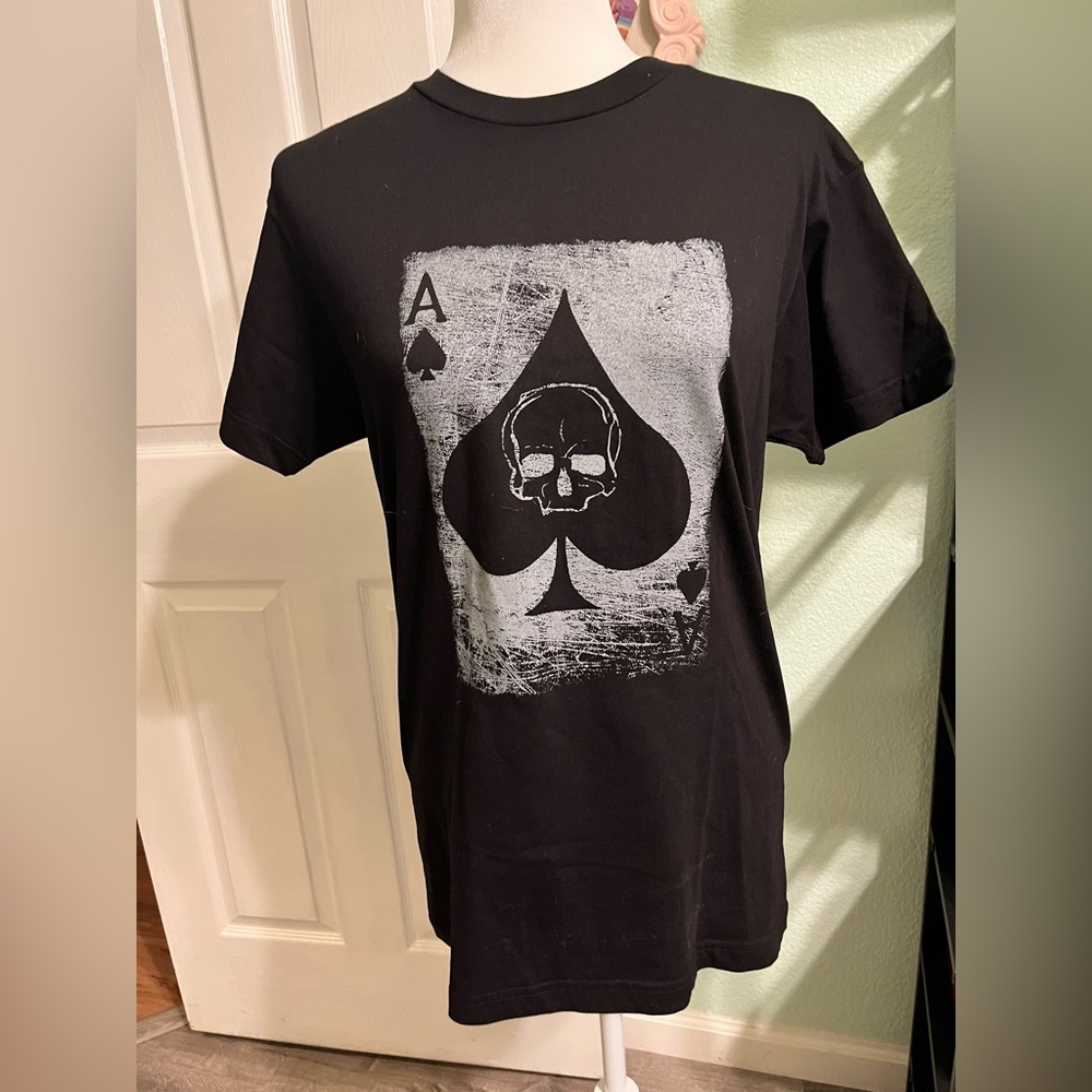 Men's Black Spade Skull Graphic Tee